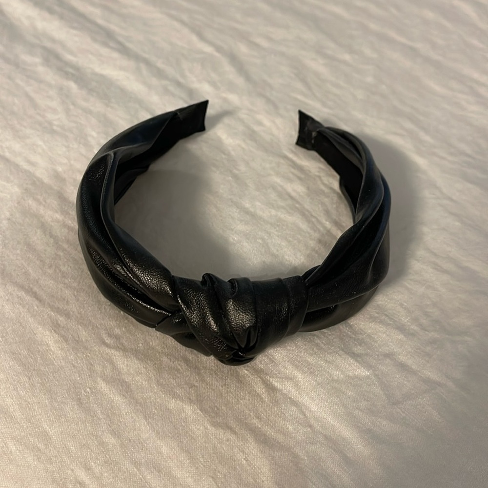 Black Leather Headband
